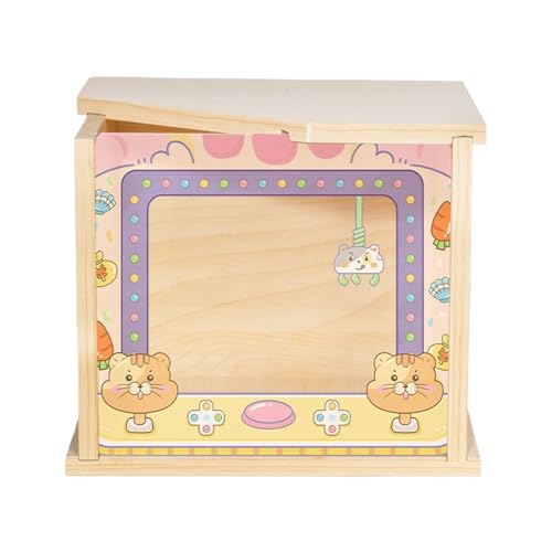Duroecsain Hamster Sandbad-Box | Hamster Buddelraum | Sichtbares Kleintierhaus Mit Gehegedeko & Käfigzubehör Für Lemming Igel Eichhörnchen Chinchilla von Duroecsain