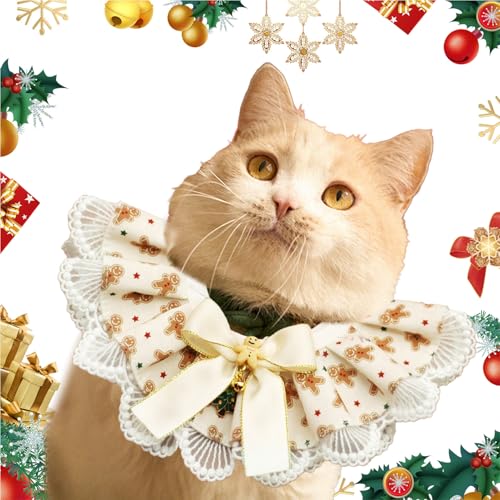 Duroecsain Hundehalstücher Weihnachten, Hundelätzchen für den Urlaub | Weihnachten weiche Hundehalstücher Hundelätzchen | Reversibler Haustier-Zubehör-Spitzensüßer Haustier-Schal für Haustiere und von Duroecsain