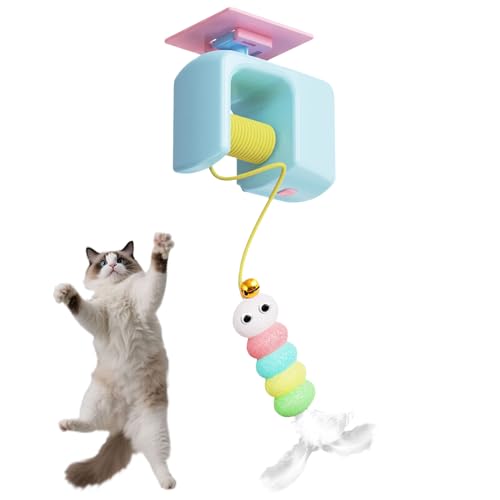 Duroecsain Interaktives Katzenspielzeug - Kätzchen-Jagdspiel - Aufladbares Katzenspiel für Training am Türrahmen, Übungen, Jagdsimulation, Leben in der Wohnung, Spiel auf dem Boden und Vertreibung von Duroecsain Interaktives Katzenspielzeug - Kätzchen-Jagdspiel - Aufladbares Katzenspiel für Training am Türrahmen, Übungen, Jagdsimulation, Leben in der Wohnung, Spiel auf dem Boden und Vertreibung von von Duroecsain
