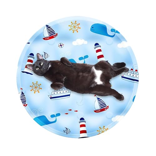 Duroecsain Katzen Kühlmatte Für Innen, Tier Kühlmatte, wasserdichte runde tragbare Schlafunterlage für Kleintiere im Haus und auf Autoreisen für Kätzchen Welpen und Kaninchen Duroecsain Katzen Kühlmatte Für Innen, Tier Kühlmatte, wasserdichte runde tragbare Schlafunterlage für Kleintiere im Haus und auf Autoreisen für Kätzchen Welpen und Kaninchen von Duroecsain
