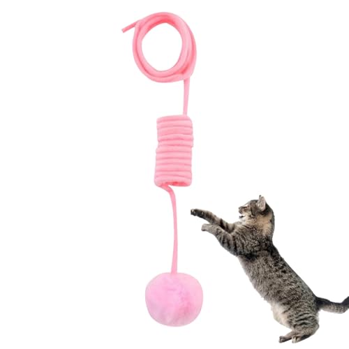 Duroecsain Katzenspielzeug, Frühlingsspielzeug für Katzen,Einziehbares aktives Katzenspielzeug, Katzenschnurspielzeug - Katzen-Teaser-Ballspielzeug, leichtes Katzen-Übungsspielzeug für Haustierkatzen, Duroecsain Katzenspielzeug, Frühlingsspielzeug für Katzen,Einziehbares aktives Katzenspielzeug, Katzenschnurspielzeug - Katzen-Teaser-Ballspielzeug, leichtes Katzen-Übungsspielzeug für Haustierkatzen, von Duroecsain