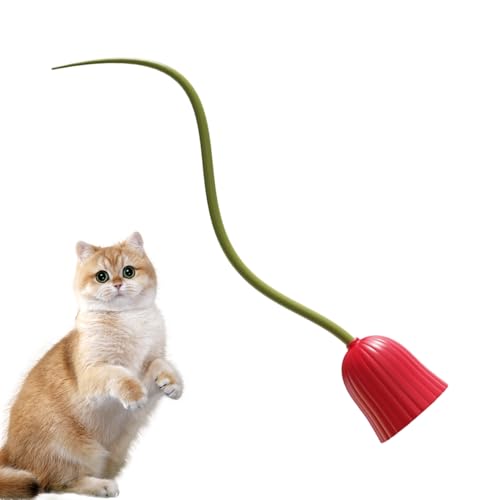 Duroecsain Katzenspielzeug interaktiv, Katzen interaktives Spielzeug - Automatisches Toy Toy | Tragbares agil bewegender interaktiver USB -wiederaufladbarer Kätzchen entspannender Ball mit Schwanz für von Duroecsain