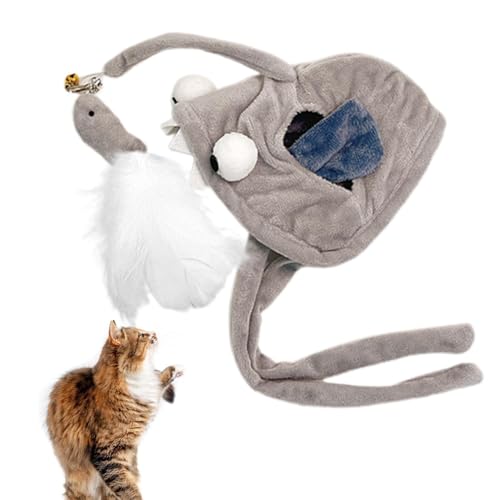 Duroecsain Kopf Katzenspielzeug,Katzenfederspielzeug, Interaktives Katzenspielzeug mit Feder für den Innenbereich, Tragbarer interaktiver Teaser-Zauberstab, lustige Form für Zuhause im Freien, fördert Duroecsain Kopf Katzenspielzeug,Katzenfederspielzeug, Interaktives Katzenspielzeug mit Feder für den Innenbereich, Tragbarer interaktiver Teaser-Zauberstab, lustige Form für Zuhause im Freien, fördert von Duroecsain