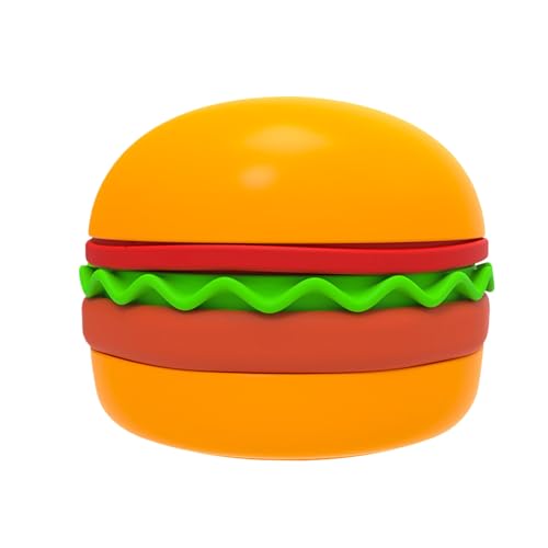 Duroecsain Langsame Feeder Cat Bowl, Welpe Langsame Feeder Bowl - Hundefutterschalen | 5-in-1-Hamburger-Design Interactive Labyrinth Teller behandeln Dispenser Anti-Erstickung Nicht-Slip-Food-Schüssel von Duroecsain