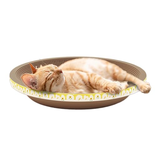 Duroecsain Runder Katzenkratzer | Katzen-Kratzmatte aus Pappe, Schüssel,Katzenkratzmatte, Kratzfeste, Dicke Polsterschale für Katzen, Kätzchen, Trainingsspielzeug Duroecsain Runder Katzenkratzer | Katzen-Kratzmatte aus Pappe, Schüssel,Katzenkratzmatte, Kratzfeste, Dicke Polsterschale für Katzen, Kätzchen, Trainingsspielzeug von Duroecsain