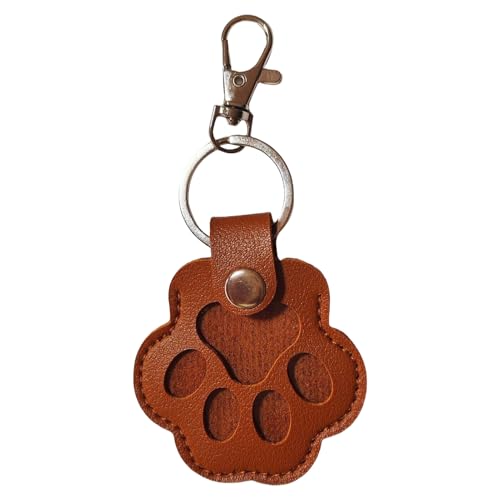 Duroecsain Schlüsselanhänger für Tierhaare, Pfotenabdruck Schlüsselanhänger mit Druckknopf, Tierhaare, Gedenkflasche, Keychains zum Sammeln von Katzen- und Hundehaaren von Duroecsain