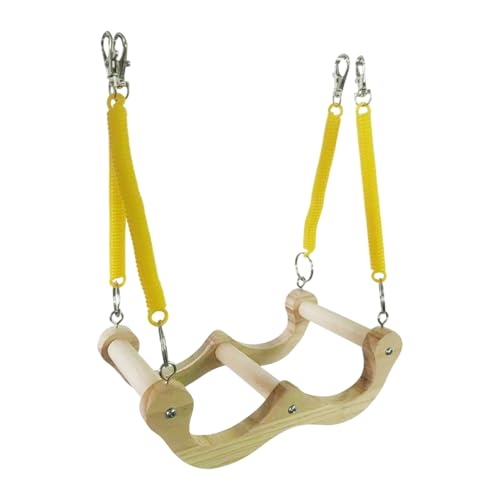 Duroecsain Vogelspielzeug für Wellensittiche, Shot -Käfig -Spielzeug - Hölzerne Spring Swing Spielzeug - Cockatoo -Hängematte, Vogelfutteraktivität, Cockatiel -Kauspiel für Wellenloser Conure von Duroecsain