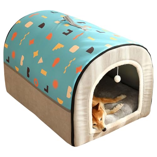 Duroecsain Waschbares Hundezelt, runde Hundehütte | abnehmbares Schlafbett für Katzen, Winterhöhle, halbgeschlossene Hütte aus Plüsch mit rutschfestem Boden für Hunde Kätzchen Duroecsain Waschbares Hundezelt, runde Hundehütte | abnehmbares Schlafbett für Katzen, Winterhöhle, halbgeschlossene Hütte aus Plüsch mit rutschfestem Boden für Hunde Kätzchen von Duroecsain