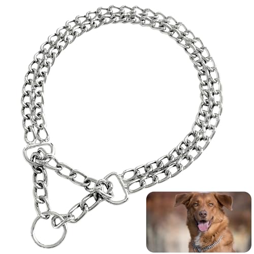 Duronge Kettenhalsband Hund, Edelstahl Hundehalsband, Verstellbare Hundekette mit Sicherer Schnalle, Hundehalskette Halsumfang 50 cm, Ø 2,5 mm, Hunde Kette zum Hundetraining Duronge Kettenhalsband Hund, Edelstahl Hundehalsband, Verstellbare Hundekette mit Sicherer Schnalle, Hundehalskette Halsumfang 50 cm, Ø 2,5 mm, Hunde Kette zum Hundetraining von Duronge