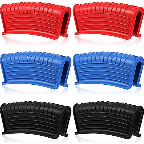 Durratou 3 Paar Silikon Assist Hot Pan Halter Hot Pfanne Abdeckungen Silikon Topflappen Verbrühungssicher Pan Grip Abdeckung von Durratou