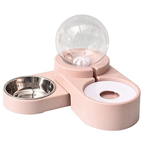 Durratou Automatischer Futterspender für Hunde und Hunde, 1,8 l, Wasserbehälter, Edelstahl-Schüssel zum Trinken und Essen von Durratou