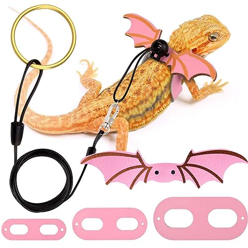 Durratou Tragetasche Haustier Eidechse Reptilien Seil Leine Verstellbare Seil Träger Reise Hängematte Fit Für Outdoor Reisen Walking Rest Rosa von Durratou