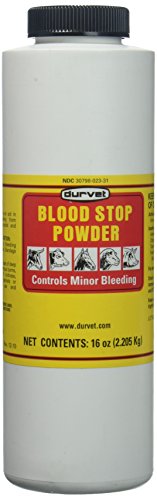 Durvet Blood Stop Powder Controls Minor Cuts Wounds Bleeding Animal Care 16oz von Durvet