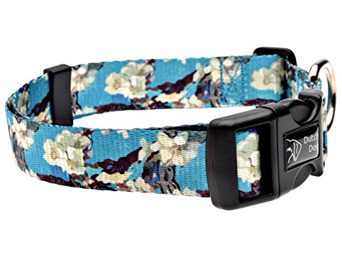 Dutch Dog Amsterdam Hundehalsband, Van Gogh Mandelblüten, Umweltfreundlich, 100% PET-recycelt, Weich wie Nylon, Passende Leine von Dutch Dog Amsterdam