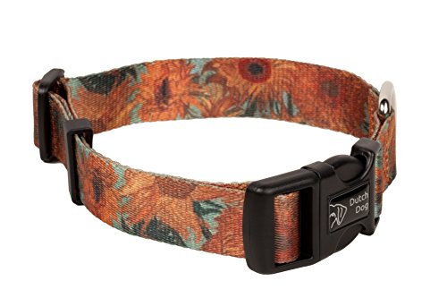 dutchdog Amsterdam Van Gogh Sonnenblumen recyceltem Gurtband Fashion Hundehalsband von Dutch Dog Amsterdam