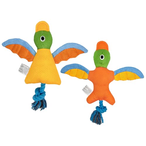 Duuclume 2 Packungen Vogel-Hundespielzeug, quietschendes robustes Plüsch-Hundespielzeug mit gefüllter Baumwolle und Seilknoten, interaktives Plüsch-Kauspielzeug für Welpen, kleine, mittelgroße und Duuclume 2 Packungen Vogel-Hundespielzeug, quietschendes robustes Plüsch-Hundespielzeug mit gefüllter Baumwolle und Seilknoten, interaktives Plüsch-Kauspielzeug für Welpen, kleine, mittelgroße und von Duuclume