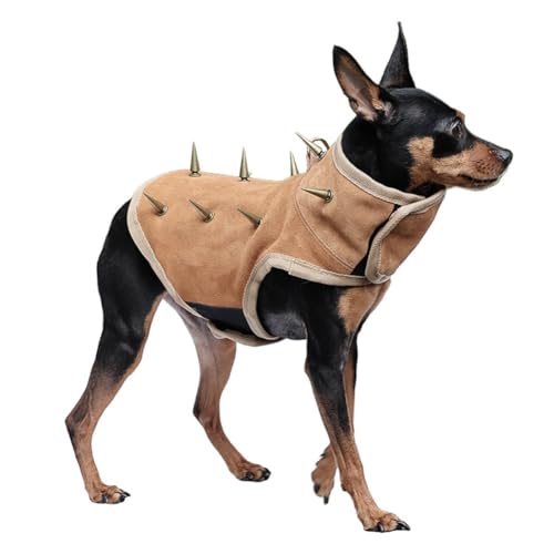 Duuclume Anti-Biss-Sicherheitsweste für Hunde, abnehmbarer Spike-Schutz, Außenmaterial aus echtem Leder, atmungsaktives Netzfutter, verstellbare Passform für kleine Hunde, sichere Befestigung der Duuclume Anti-Biss-Sicherheitsweste für Hunde, abnehmbarer Spike-Schutz, Außenmaterial aus echtem Leder, atmungsaktives Netzfutter, verstellbare Passform für kleine Hunde, sichere Befestigung der von Duuclume