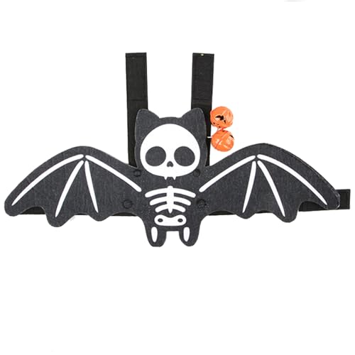 Duuclume Fledermausflügel für Haustiere, Katzen, mit Kürbisglocken, Zubehör für Halloween-Party-Dekoration, Katze, Halloween, Cosplay, Fledermaus-Kostüm, niedliches Welpen- und Duuclume Fledermausflügel für Haustiere, Katzen, mit Kürbisglocken, Zubehör für Halloween-Party-Dekoration, Katze, Halloween, Cosplay, Fledermaus-Kostüm, niedliches Welpen- und von Duuclume