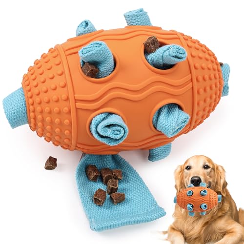 Duuclume Hunde-Puzzle-Spielzeug, Fußball-Kauspielzeug für kleine, mittelgroße und große Hunde, interaktives Verstecken und Leckerli-Dosieren, Kauspielzeug für aggressive Kauer, robust, langsames Duuclume Hunde-Puzzle-Spielzeug, Fußball-Kauspielzeug für kleine, mittelgroße und große Hunde, interaktives Verstecken und Leckerli-Dosieren, Kauspielzeug für aggressive Kauer, robust, langsames von Duuclume