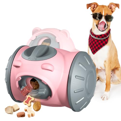 Duuclume Hunde-Puzzle-Spielzeug, Tumble Slow Feeder Leckerli-Spender für Welpen, kleine, mittelgroße und große Hunde, interaktives Hundespielzeug zur Stimulation und Bereicherung, Rosa Duuclume Hunde-Puzzle-Spielzeug, Tumble Slow Feeder Leckerli-Spender für Welpen, kleine, mittelgroße und große Hunde, interaktives Hundespielzeug zur Stimulation und Bereicherung, Rosa von Duuclume