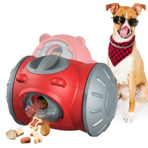 Duuclume Hunde-Puzzle-Spielzeug, Leckerli-Spender für Welpen, kleine, mittelgroße und große Hunde, interaktives Hundespielzeug zur Stimulation und Bereicherung (rot) von Duuclume