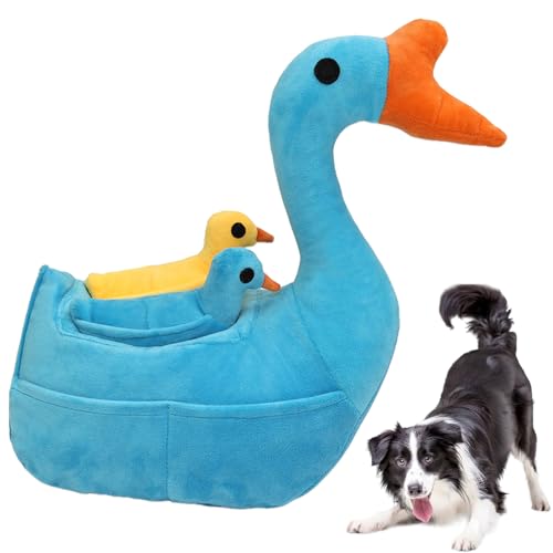 Duuclume Hunde-Puzzle-Spielzeug – Schwanenförmiges quietschendes Hundespielzeug zum Verstecken von Leckerlis im Inneren, interaktives Plüsch-Schnüffelspielzeug für intelligente Hunde, um sie zu Duuclume Hunde-Puzzle-Spielzeug – Schwanenförmiges quietschendes Hundespielzeug zum Verstecken von Leckerlis im Inneren, interaktives Plüsch-Schnüffelspielzeug für intelligente Hunde, um sie zu von Duuclume