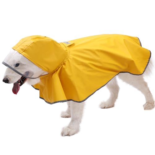 Duuclume Hunde-Regenmantel, wasserdichter Hundeponcho mit Kapuze, verstellbare, leichte Haustier-Regenjacke mit reflektierenden Streifen und elastischen Beingurten für Spaziergänge bei nassem Wetter Duuclume Hunde-Regenmantel, wasserdichter Hundeponcho mit Kapuze, verstellbare, leichte Haustier-Regenjacke mit reflektierenden Streifen und elastischen Beingurten für Spaziergänge bei nassem Wetter von Duuclume