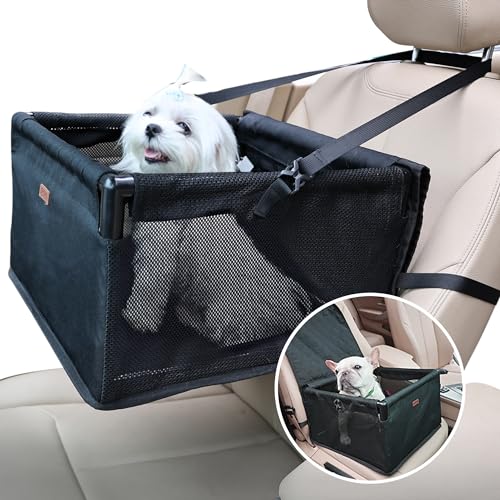 Duuclume Hunde-Reise-Autositz & Sitzerhöhung für kleine und mittelgroße Haustiere, extra stabiles PVC-Stützrohr, Reisetasche, Haustierbett, wasserabweisender Reisekäfig mit Clip-Leine Duuclume Hunde-Reise-Autositz & Sitzerhöhung für kleine und mittelgroße Haustiere, extra stabiles PVC-Stützrohr, Reisetasche, Haustierbett, wasserabweisender Reisekäfig mit Clip-Leine von Duuclume