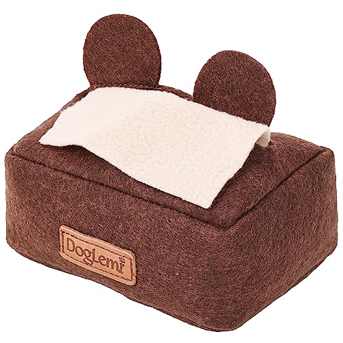 Duuclume Hunde-Tücherbox, Schnüffelplüschspielzeug, stabiles Leckerli-Spender, Spielzeug, Verstecken und Suchen, langsames Füttern, für alle Rassen, Gedanken-Stimulierendes Puzzle-Training – Schlagen von Duuclume