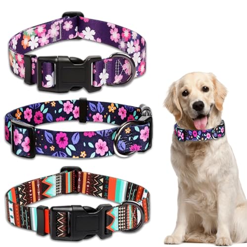 Duuclume Hundehalsband-Set, einzigartiges Muster, niedliches Hundehalsband für kleine, mittelgroße und große Hunde, weich, verstellbar, klassisches Hundehalsband mit Schnellverschluss-Schnalle, Größe Duuclume Hundehalsband-Set, einzigartiges Muster, niedliches Hundehalsband für kleine, mittelgroße und große Hunde, weich, verstellbar, klassisches Hundehalsband mit Schnellverschluss-Schnalle, Größe von Duuclume