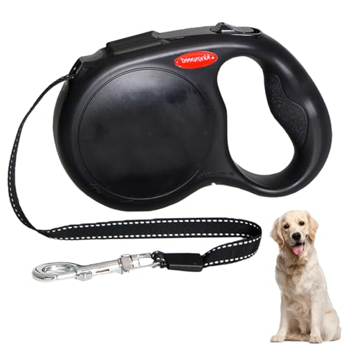 Duuclume Hundeleine, 360° verhedderungsfrei, einziehbar, mit rutschfestem Griff, 4,8 m starkes Nylon, automatisches Teleskop-Traktor-Hundeband, Haustier-Leine für kleine und mittelgroße Hunde, Schwarz Duuclume Hundeleine, 360° verhedderungsfrei, einziehbar, mit rutschfestem Griff, 4,8 m starkes Nylon, automatisches Teleskop-Traktor-Hundeband, Haustier-Leine für kleine und mittelgroße Hunde, Schwarz von Duuclume