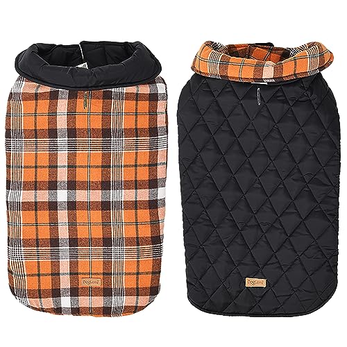 Duuclume Hundemantel, wendbar, für kaltes Wetter, Winter, Outdoor, Jacken, verstellbarer Klettverschluss, Wärmespeicherung und wasserdicht, für kleine, mittelgroße und große Hunde, Orange / XXL Duuclume Hundemantel, wendbar, für kaltes Wetter, Winter, Outdoor, Jacken, verstellbarer Klettverschluss, Wärmespeicherung und wasserdicht, für kleine, mittelgroße und große Hunde, Orange / XXL von Duuclume