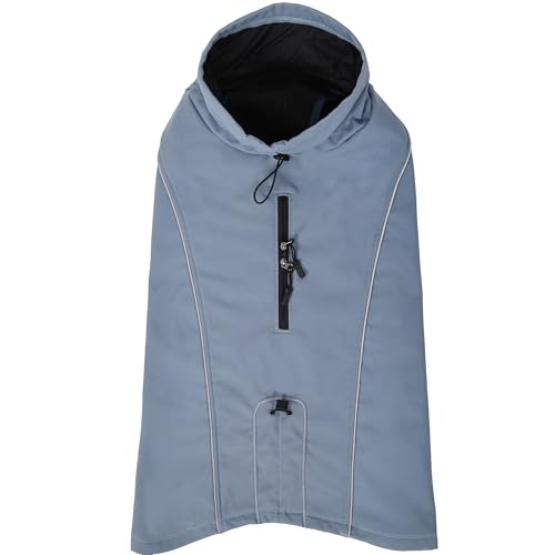 Duuclume Hundemantel für kaltes Wetter, Wind und Hals, hitzebeständig, reflektierend, elastisch, fixiert, für Spaziergänge im Freien, Blau / XXXL Duuclume Hundemantel für kaltes Wetter, Wind und Hals, hitzebeständig, reflektierend, elastisch, fixiert, für Spaziergänge im Freien, Blau / XXXL von Duuclume