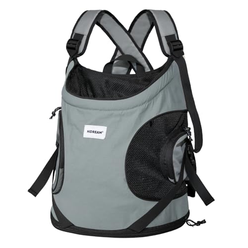Duuclume Hundetragerucksack, verstellbare Tragetasche für Hunde und Katzen, bequemer Rucksack aus Segeltuch und Netzstoff, geeignet für 0-8,4 kg, Welpen, Katzen, Reisen, Wandern, Camping (Tephros) von Duuclume