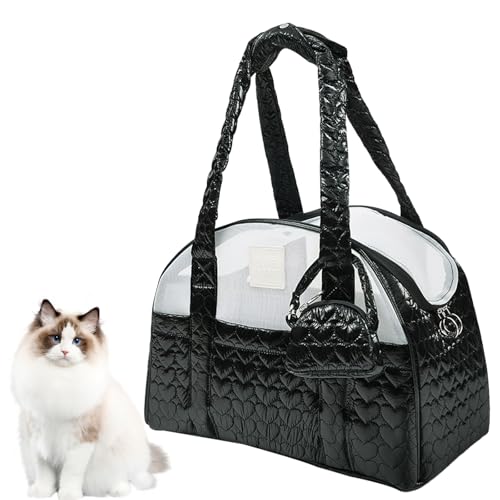 Duuclume Hundetragetasche für kleine Hunde und Katzen, weiche Seiten, Haustier-Handtasche mit Herzformen, ausbruchsichere Seitentasche, atmungsaktives Mesh und abnehmbarer Boden, Schwarz Duuclume Hundetragetasche für kleine Hunde und Katzen, weiche Seiten, Haustier-Handtasche mit Herzformen, ausbruchsichere Seitentasche, atmungsaktives Mesh und abnehmbarer Boden, Schwarz von Duuclume