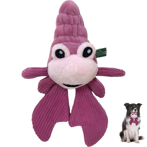 Duuclume Interaktives quietschendes Hundespielzeug mit Knisterpapier, Plüsch, gefülltes Kauspielzeug für Welpen, Kauspielzeug für aggressive Kauer, kleine, mittelgroße Hunde (Einsiedlerkrabbe) von Duuclume