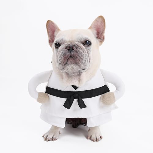 Duuclume Kampfsport-Styling-Haustierkostüm – lustiges kreatives Halloween-Outfit für Katzen und Hunde, Cosplay-Party, Haustierbekleidung, Festival-Dekoration, Größe L von Duuclume