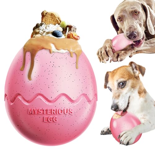 Duuclume Kauspielzeug für Hunde, Puzzle-Spielzeug, interaktives Hundespielzeug für Leckerli-Spender, Dinosaurier-Ei für Welpen, kleine, mittelgroße Hunde, Rosa Duuclume Kauspielzeug für Hunde, Puzzle-Spielzeug, interaktives Hundespielzeug für Leckerli-Spender, Dinosaurier-Ei für Welpen, kleine, mittelgroße Hunde, Rosa von Duuclume