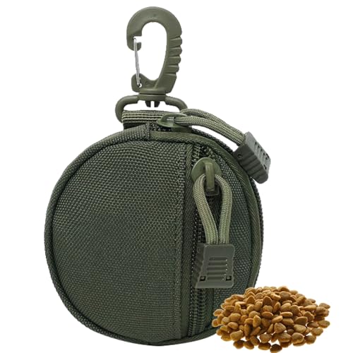 Duuclume Leckerli-Tasche für Hunde, taktische kleine Leckerlibeutel für Haustier-Training, tragbare Leckerli-Trainingstasche mit Reißverschluss und Karabiner, freihändige Hundefutterbeutel, Duuclume Leckerli-Tasche für Hunde, taktische kleine Leckerlibeutel für Haustier-Training, tragbare Leckerli-Trainingstasche mit Reißverschluss und Karabiner, freihändige Hundefutterbeutel, von Duuclume