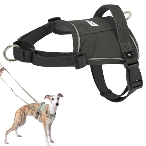 Duuclume Leichtes Hundegeschirr mit Front-Kontrolle, Anti-Zieh-Hundegeschirr und Leine, reflektierend, taktische Sicherheitsgurte für kleine, mittelgroße und große Hunde, Grau, Größe M Duuclume Leichtes Hundegeschirr mit Front-Kontrolle, Anti-Zieh-Hundegeschirr und Leine, reflektierend, taktische Sicherheitsgurte für kleine, mittelgroße und große Hunde, Grau, Größe M von Duuclume