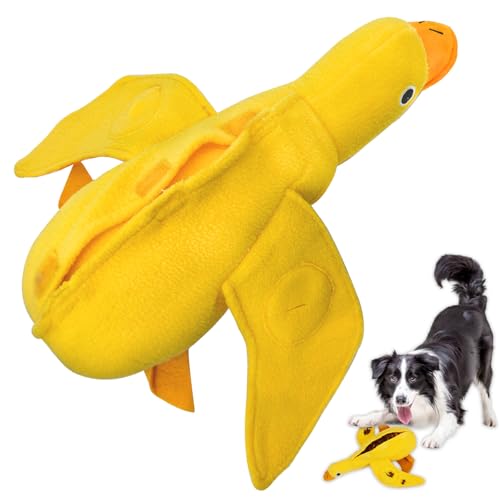 Duuclume Lustiges, quietschendes Kauspielzeug für kleine und mittelgroße Rassen, gelbe Entenfutterspender, Hundespielzeug zum Verstecken von Leckerlis im Inneren für Langeweile Duuclume Lustiges, quietschendes Kauspielzeug für kleine und mittelgroße Rassen, gelbe Entenfutterspender, Hundespielzeug zum Verstecken von Leckerlis im Inneren für Langeweile von Duuclume