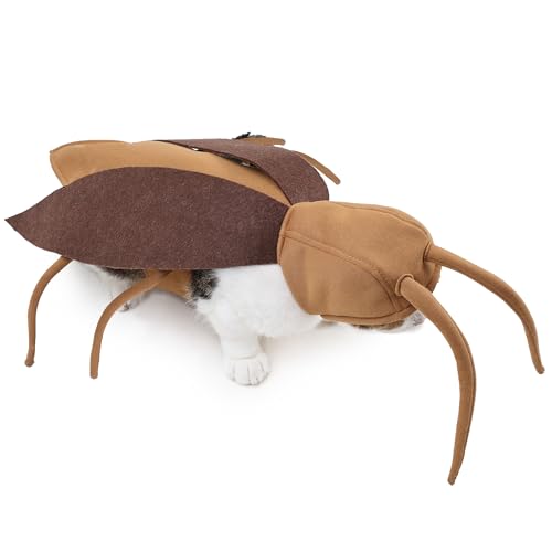 Duuclume Lustiges Kakerlaken-Kostüm für kleine Hunde und Katzen, Halloween-Party, Haustier-Festival, Cosplay, niedliche Krabbelkleidung von Duuclume