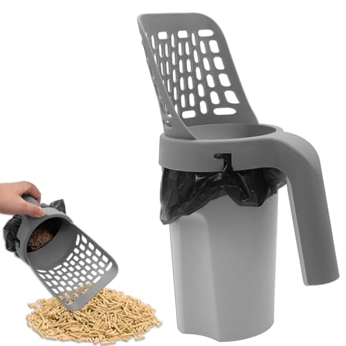 Duuclume Pet Pooper Scooper, Large Capacity Cat Litter Scoop, Integrated Detachable Cat Kitten Litter Shovel Set, Portable Cat Waste Storage Container Duuclume Pet Pooper Scooper, Large Capacity Cat Litter Scoop, Integrated Detachable Cat Kitten Litter Shovel Set, Portable Cat Waste Storage Container von Duuclume