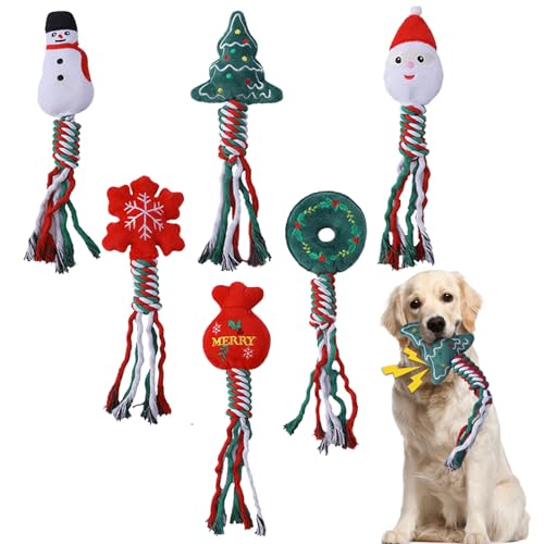 Duuclume Quietschendes Hundespielzeug aus Plüsch, Kauspielzeug für Zahnreinigung, interaktiver Weihnachtsmann, Schneemänner, Schneeflocke, Kranz und Bäume, Haustiergeschenke für kleine, mittelgroße Duuclume Quietschendes Hundespielzeug aus Plüsch, Kauspielzeug für Zahnreinigung, interaktiver Weihnachtsmann, Schneemänner, Schneeflocke, Kranz und Bäume, Haustiergeschenke für kleine, mittelgroße von Duuclume