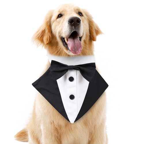 Duuclume Smoking-Anzug, Hundehalstuch, Halsband mit Fliege, verstellbar, für Partys, formelle Hunde, Valentinstag, Verlobung, Cosplay, für kleine, mittelgroße und große Hunde, Größe S Duuclume Smoking-Anzug, Hundehalstuch, Halsband mit Fliege, verstellbar, für Partys, formelle Hunde, Valentinstag, Verlobung, Cosplay, für kleine, mittelgroße und große Hunde, Größe S von Duuclume