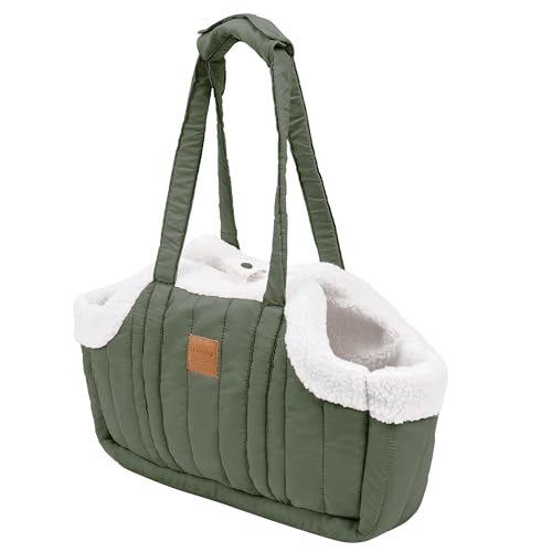 Duuclume Tragbare Katzentasche mit großer Kapazität, Fleece, für Haustiere, Hunde, Tragetasche, Geldbörse, wasserdicht, warm, Reisen, freihändige Schultertasche, fester Haken für kleine Hunde, Katzen, Duuclume Tragbare Katzentasche mit großer Kapazität, Fleece, für Haustiere, Hunde, Tragetasche, Geldbörse, wasserdicht, warm, Reisen, freihändige Schultertasche, fester Haken für kleine Hunde, Katzen, von Duuclume