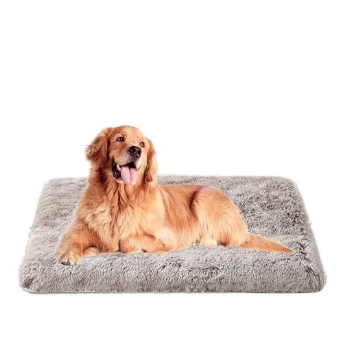 Duuclume Ultra bequeme Hundebetten, extra dickes, wasserdichtes Memory-Schaum-Hundebett mit abnehmbarem, waschbarem Bezug und rutschfester Unterseite, flauschige Plüsch-Haustierhütte, Schlafmatte für von Duuclume