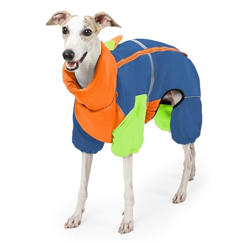 Duuclume Warmer Hundemantel, winddichter Hunde-Schneeanzug bei kaltem Wetter, reflektierender Rollkragen-Winter-Hundejacken mit langen Ärmeln und Reißverschluss für mittelgroße und große Rassen (Blau Duuclume Warmer Hundemantel, winddichter Hunde-Schneeanzug bei kaltem Wetter, reflektierender Rollkragen-Winter-Hundejacken mit langen Ärmeln und Reißverschluss für mittelgroße und große Rassen (Blau von Duuclume