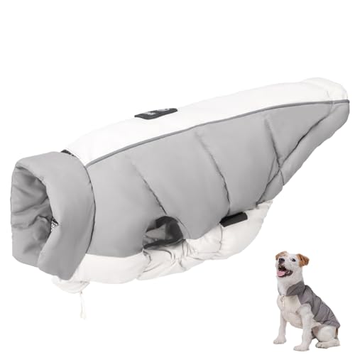 Duuclume Wasserdichter Hunde-Wintermantel, verstellbar, warme Haustierjacke mit Loch für die Leine und Reißverschluss, reflektierende Kaltwetterweste für kleine bis große Hunde, Haustierbekleidung Duuclume Wasserdichter Hunde-Wintermantel, verstellbar, warme Haustierjacke mit Loch für die Leine und Reißverschluss, reflektierende Kaltwetterweste für kleine bis große Hunde, Haustierbekleidung von Duuclume