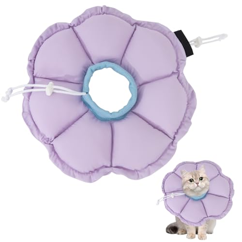Duuclume Wasserdichtes Haustier-Kegel-Elizabeth-Halsband für Welpen, Katzen, Kaninchen, verstellbar, weich, Blumenform, nach Operationen, Erholung, schützendes Kegel, Hunde-Nackenkissen für kleine Duuclume Wasserdichtes Haustier-Kegel-Elizabeth-Halsband für Welpen, Katzen, Kaninchen, verstellbar, weich, Blumenform, nach Operationen, Erholung, schützendes Kegel, Hunde-Nackenkissen für kleine von Duuclume